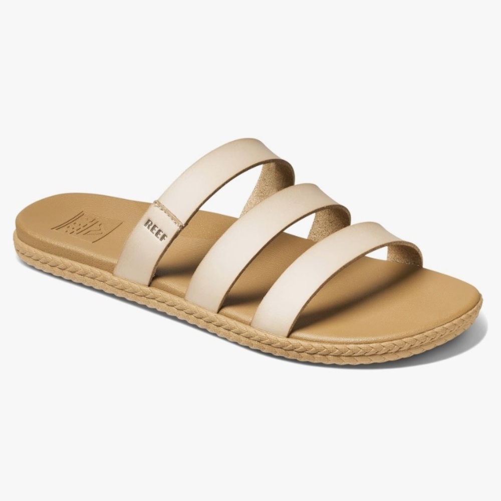REEF Cushion Ruby Water Resistant Flip-Flop Sandal Beige Tan 7